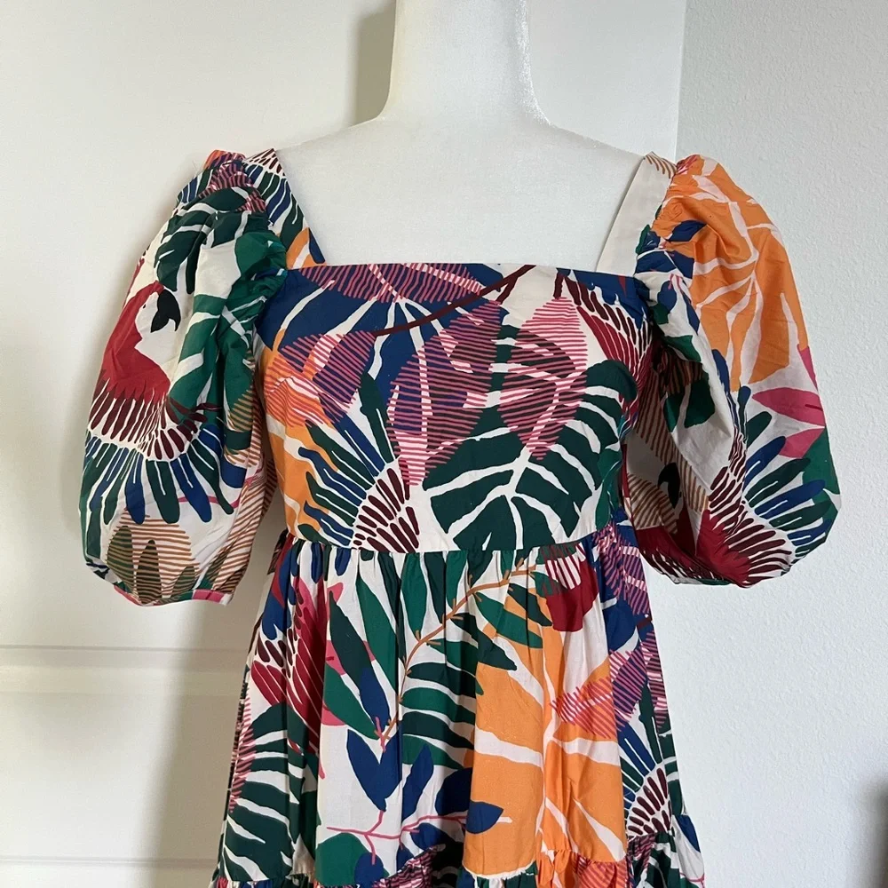 NWT Farm Rio Macaw Midi Dress Small - Picture 5 of 12